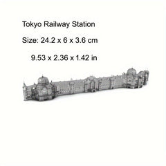 3D Metal Jigsaw Puzzle Model DIY Tokyo Train Station Building