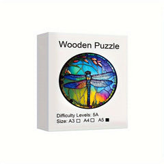 Dragonfly Wooden Jigsaw Puzzle Creative Landscaping Gift Bar Decor
