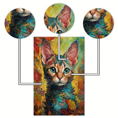 Cat Wooden Puzzle Irregular Animal Shaped Jigsaw Puzzle