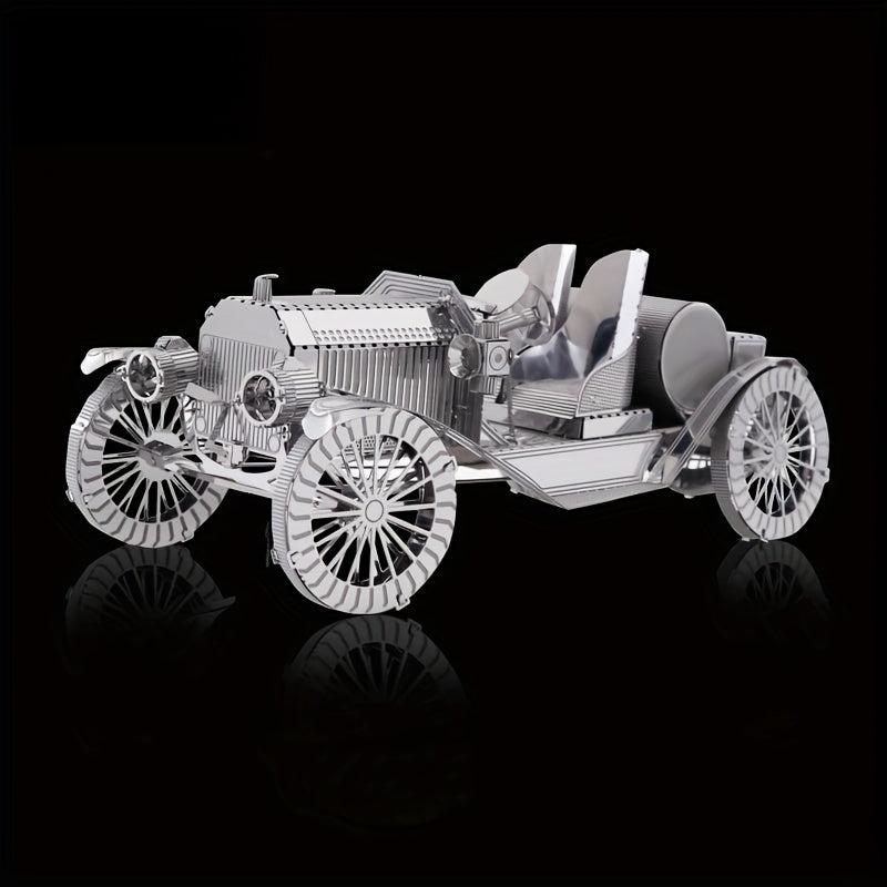 Educational Metal 3D Puzzle DIY Antique Cars Panel Assembly