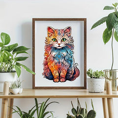 Persian Cat Wooden Puzzle Advanced Players Creative Shapes Birthday Gift