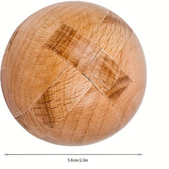 Wooden Puzzle Magic Ball Brain Teaser Toy Game Sphere Puzzle