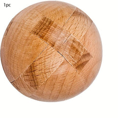 Wooden Puzzle Magic Ball Brain Teaser Toy Game Sphere Puzzle