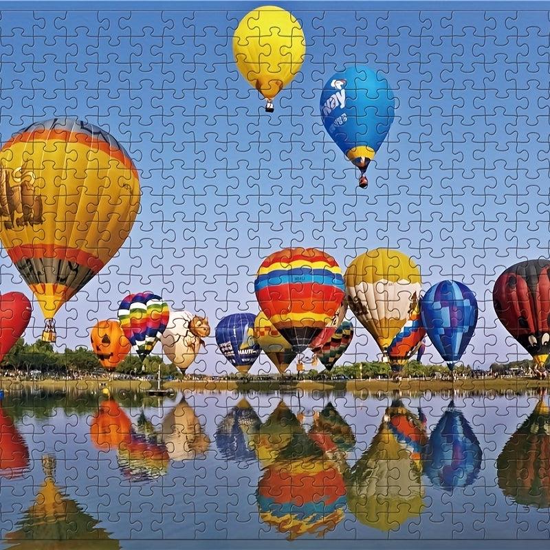 500pcs Paper Jigsaw Puzzle Hot Air Balloon Landscape