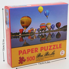 500pcs Paper Jigsaw Puzzle Hot Air Balloon Landscape