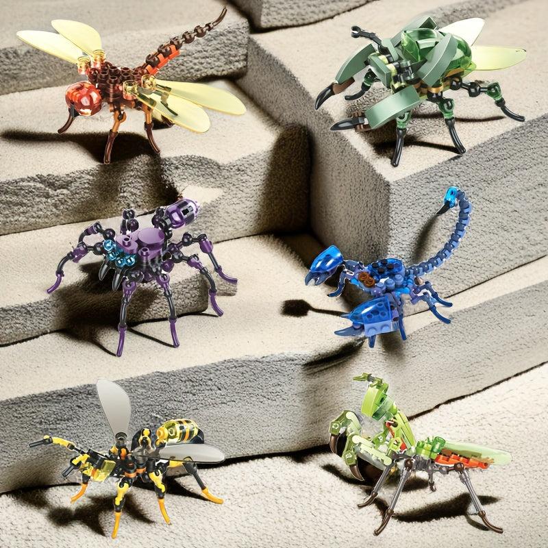 6 Styles Insect Building Blocks Set