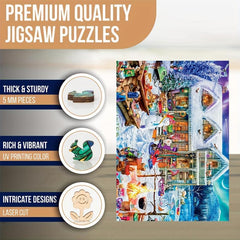 Winter Snow Wooden Jigsaw Puzzles Animals Shaped - Perfect Holiday Gift