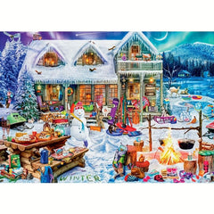Winter Snow Wooden Jigsaw Puzzles Animals Shaped - Perfect Holiday Gift