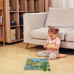 Noah's Ark Wooden Jigsaw Puzzle 48 Pcs Educational Toy for Kids