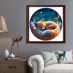 Sleeping Fox Wooden Puzzle Animal Shaped Jigsaw Toy Christmas Gift