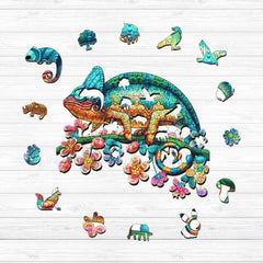 Chameleon Wooden Puzzle Adults Children