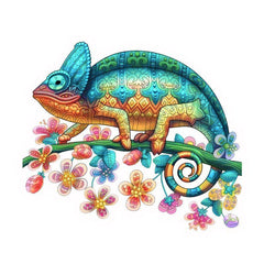 Chameleon Wooden Puzzle Adults Children