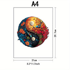Yin Yang Fish Wooden Jigsaw Puzzle - Maternal Love - Adult Gift
