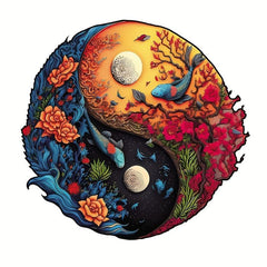 Yin Yang Fish Wooden Jigsaw Puzzle - Maternal Love - Adult Gift