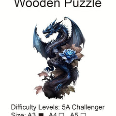 Wooden Flying Dragon Animal Puzzle