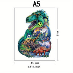 Dinosaurs Wooden Puzzle For Adults Animal Shape Wooden Jigsaw Puzzles