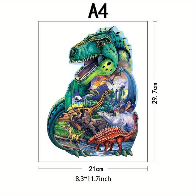 Dinosaurs Wooden Puzzle For Adults Animal Shape Wooden Jigsaw Puzzles