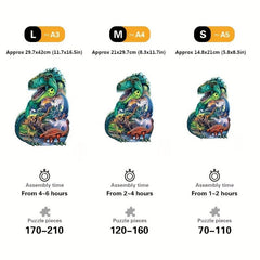 Dinosaurs Wooden Puzzle For Adults Animal Shape Wooden Jigsaw Puzzles