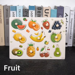 Montessori Kids Hand Grab Puzzle Block Toy