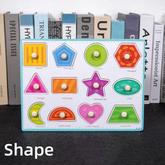 Montessori Kids Hand Grab Puzzle Block Toy