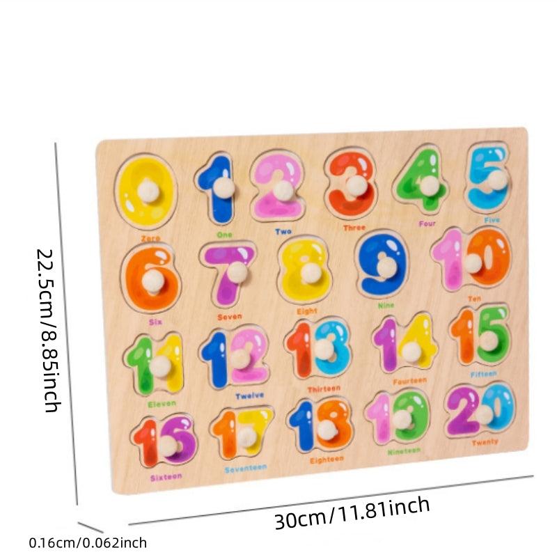 Montessori Kids Hand Grab Puzzle Block Toy