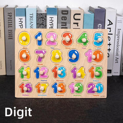 Montessori Kids Hand Grab Puzzle Block Toy