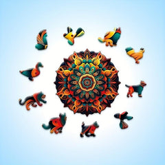 Wooden Animal Puzzle Creative Gift Wrap Adult Children Decompression Toy
