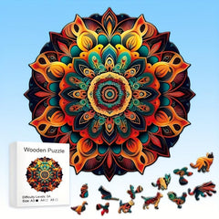 Wooden Animal Puzzle Creative Gift Wrap Adult Children Decompression Toy