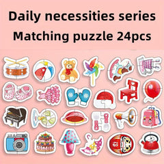 Recognition Word Matching Puzzles Set
