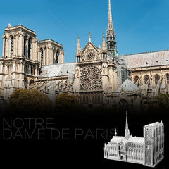 Notre Dame Cathedral 3D Metal Puzzle for Kids