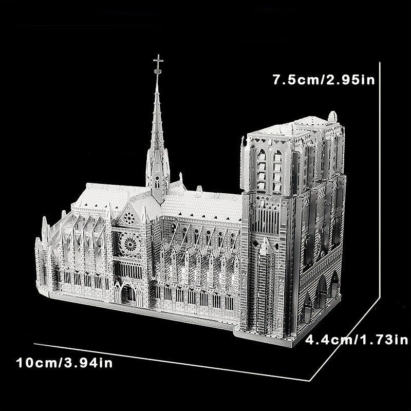 Notre Dame Cathedral 3D Metal Puzzle for Kids