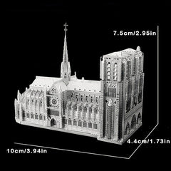 Notre Dame Cathedral 3D Metal Puzzle for Kids
