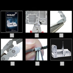 Notre Dame Cathedral 3D Metal Puzzle for Kids