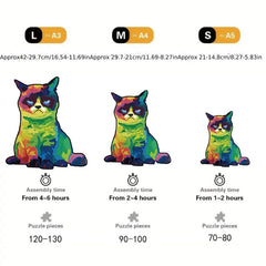 Wooden Animal Puzzles Unique Shaped Puzzles For Adults And Kids Family Games