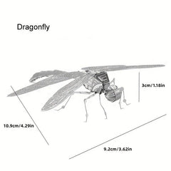 3D Metal Puzzle Insect Series - Butterfly Dragonfly Scorpion Mantis Spider