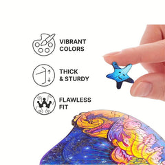 Wolf Wooden Jigsaw Puzzle Animal Shaped High Difficulty Magic Puzzle