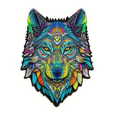 Wolf Wooden Jigsaw Puzzle Animal Shaped High Difficulty Magic Puzzle