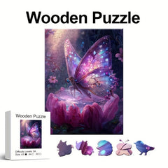 Butterfly Wooden Puzzle for Adults - Animal Shaped Jigsaw Puzzles