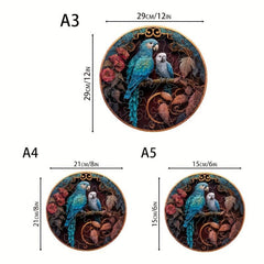 Parrot YinYang Wooden Puzzle Irregular Fragments Difficult Stress Relief Gift