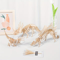 Dino Skeleton 3D Jigsaw Puzzle Educational Spelling Toy