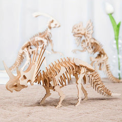 Dino Skeleton 3D Jigsaw Puzzle Educational Spelling Toy