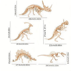 Dino Skeleton 3D Jigsaw Puzzle Educational Spelling Toy