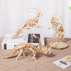 Dino Skeleton 3D Jigsaw Puzzle Educational Spelling Toy