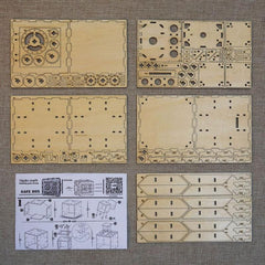 DIY Coin Bank 3D Wooden Model Locker Kit Safe Box Treasure Brain Teaser
