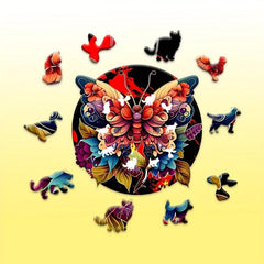 Butterfly Wooden Puzzle Christmas Halloween Family Fun Games