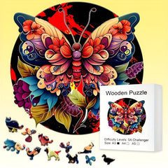 Butterfly Wooden Puzzle Christmas Halloween Family Fun Games