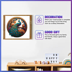 Flower Peacock Wooden Puzzle Animal Puzzle Decompressing Educational Toys