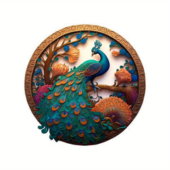 Flower Peacock Wooden Puzzle Animal Puzzle Decompressing Educational Toys
