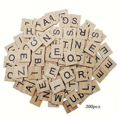 Wood Letter Tiles for Crafts and Games