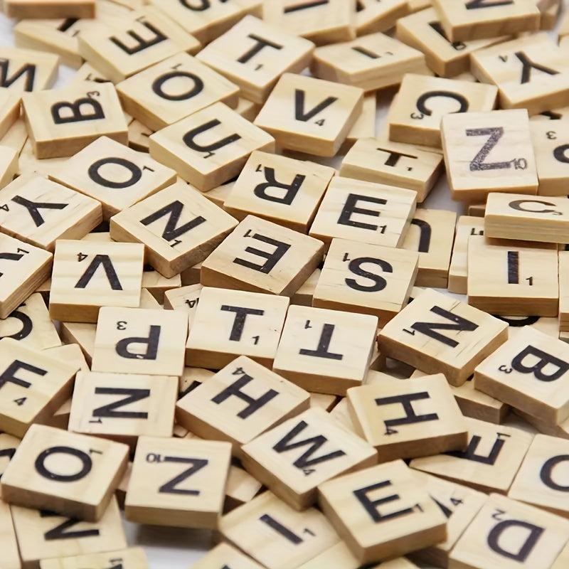 Wood Letter Tiles for Crafts and Games